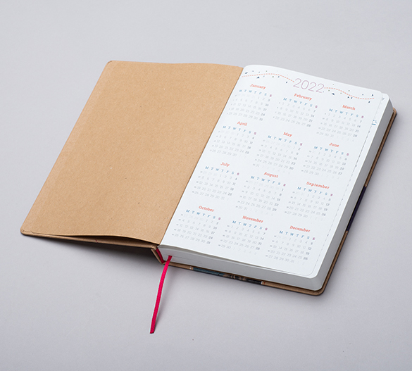 Kalenderbuch in Hardcover Umschläge mit KRAFT Papier – Bild 4