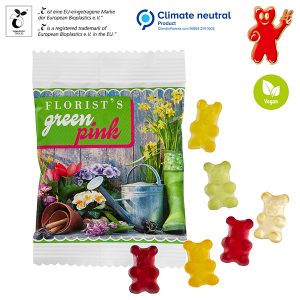 Vegane Premium-Bärchen im kompostierbaren Tütchen