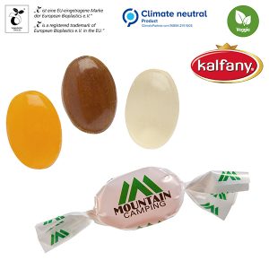 Spezialitäten Bonbons im kompostierbaren Werbewickel