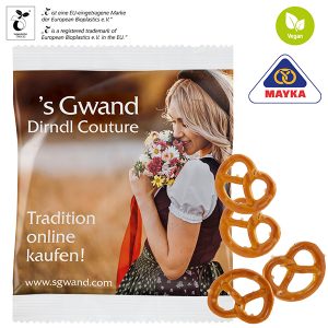 Mini Salz-Brezeln im kompostierbaren Tütchen