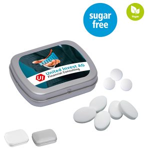 MINI-Klappdose mit Pfefferminzpastillen