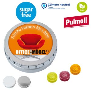 MINI-Drück-mich-Dose mit Pulmoll Pastillen