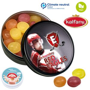 Black or White Dose mit Kalfany Fruchtbonbons