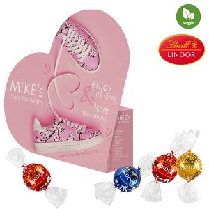 Konturen-Schachtel "Herz" mit Lindor Kugeln
