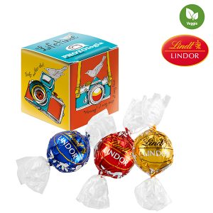 Mini Promo-Würfel mit Lindt Lindor Kugel Mix