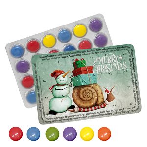 Kleinster (Advents-)Kalender der Welt Standardmotive mit Schokolinsen