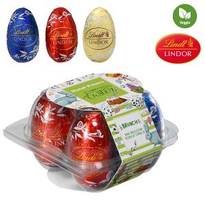 4er Lindor-Eier-Box mit Banderole