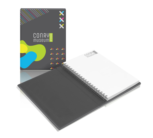 Notizblock in Bookcover-Umschlag