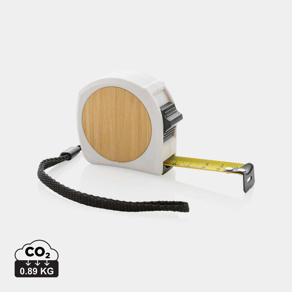 5m/19mm Maßband aus RCS recycelt. Kunststoff & Bambus – Bild 2