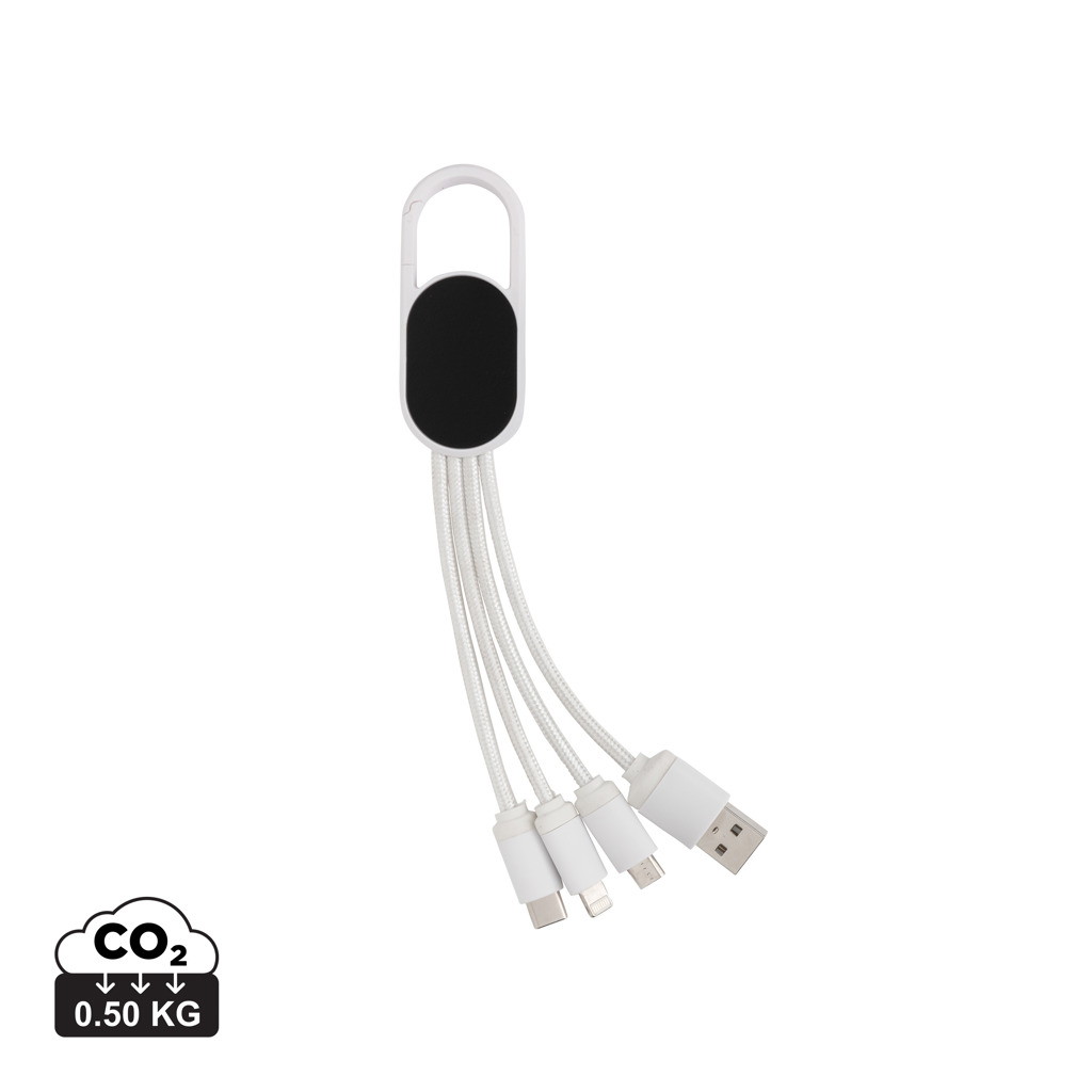 4-in-1 Kabel mit Karabiner-Clip – Bild 2