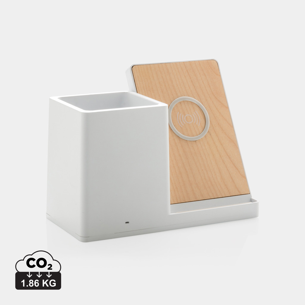 Ontario 10W Wireless Charger aus Bambus und RCS Kunststoff – Bild 2