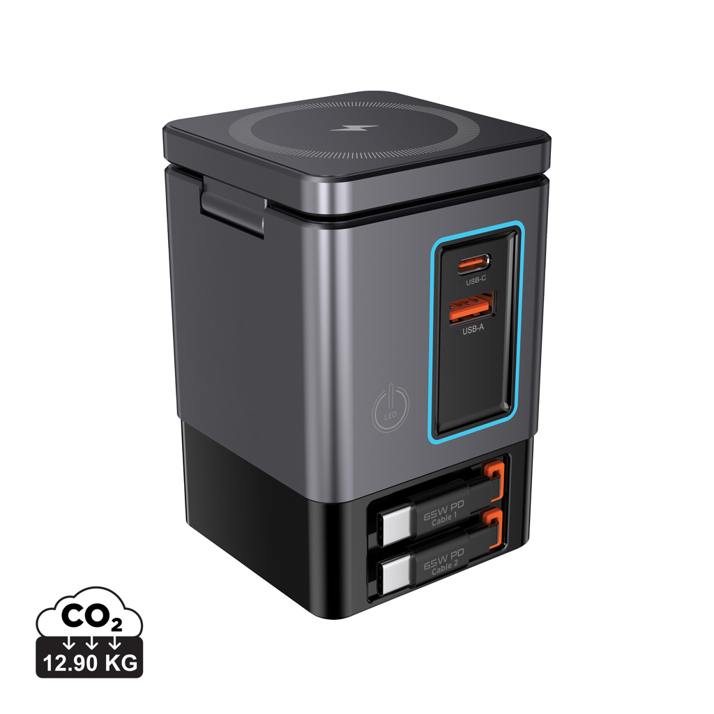 Urban Vitamin Sacramento 105W GaN Charger mit einz. Kabeln