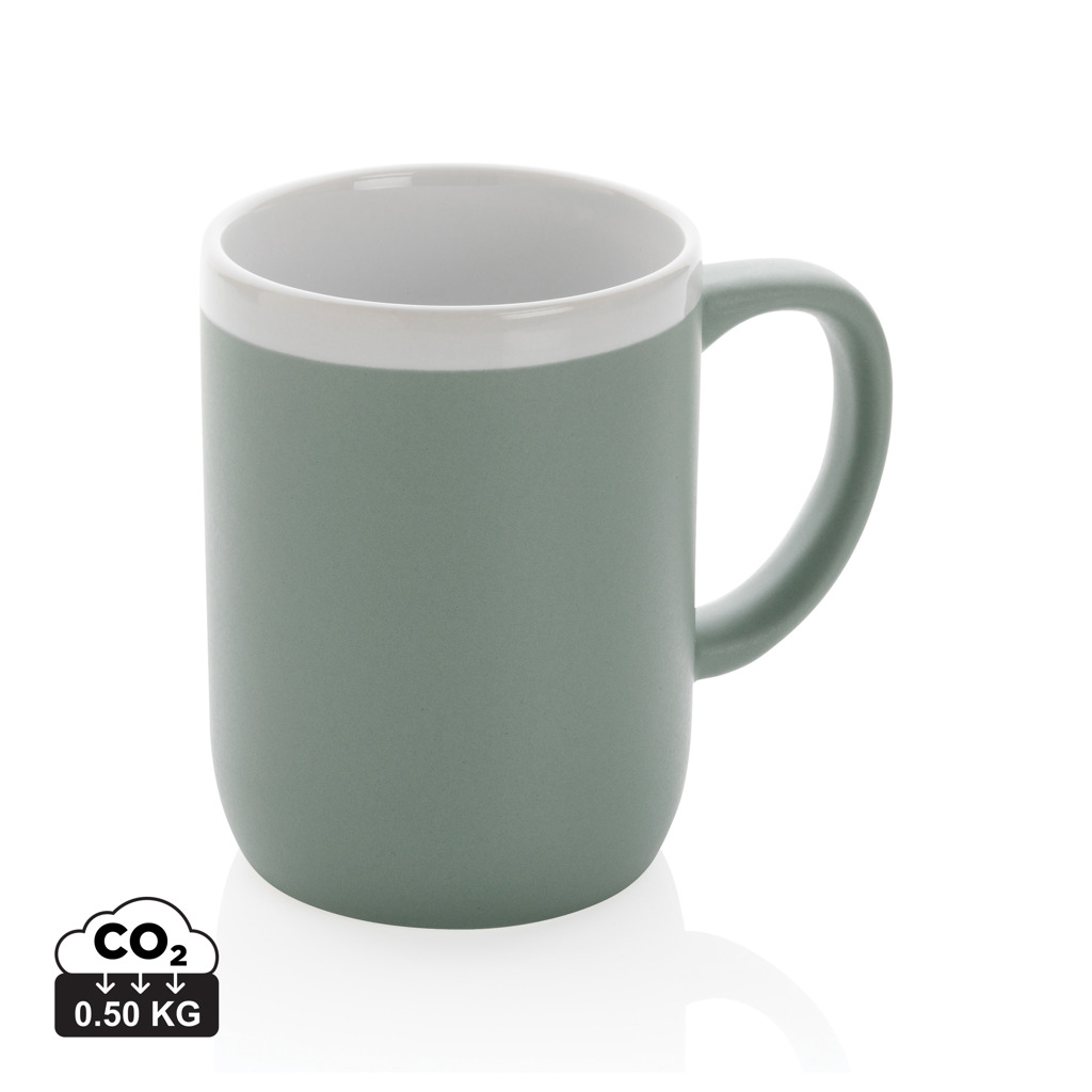 Keramiktasse mit weißem Rand, 300ml – Bild 4