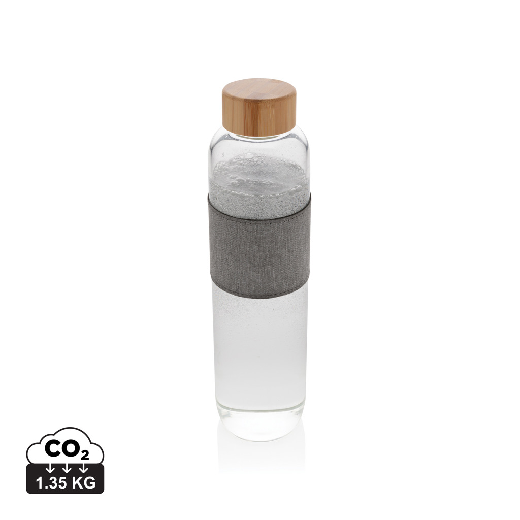 Impact Borosilikat-Glasflasche mit Bambusdeckel