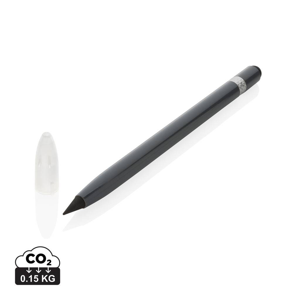 Tintenloser Stift aus Aluminium mit Radiergummi – Bild 2
