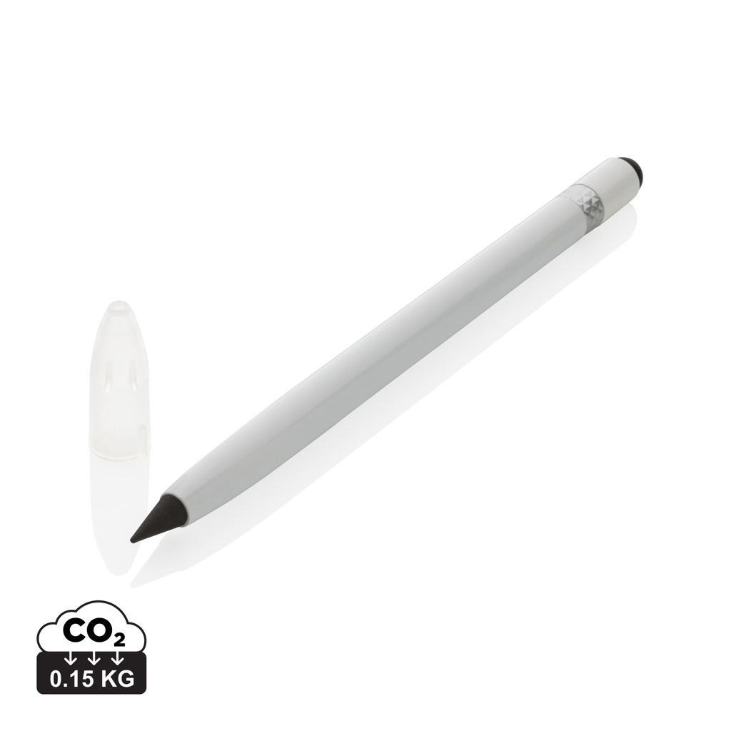 Tintenloser Stift aus Aluminium mit Radiergummi – Bild 3