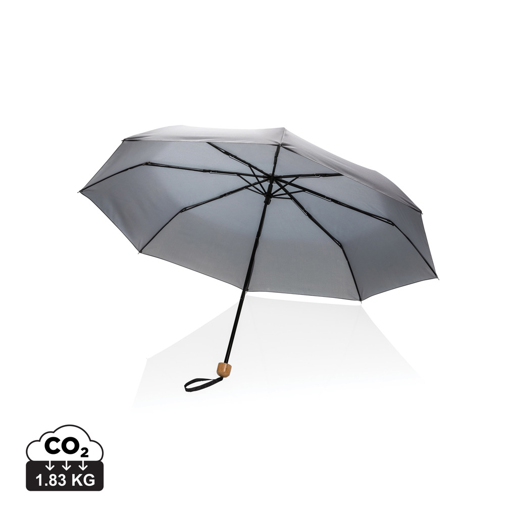 20.5" Impact AWARE™ RPET 190T Pongee Bambus Mini-Schirm – Bild 2