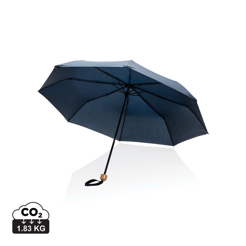 20.5" Impact AWARE™ RPET 190T Pongee Bambus Mini-Schirm – Bild 4