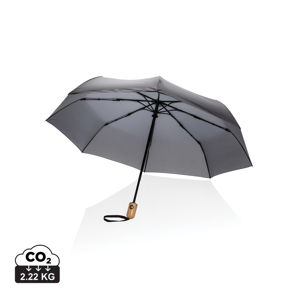 21" Impact AWARE™ RPET 190T Bambus-Schirm autom. open/close – Bild 2