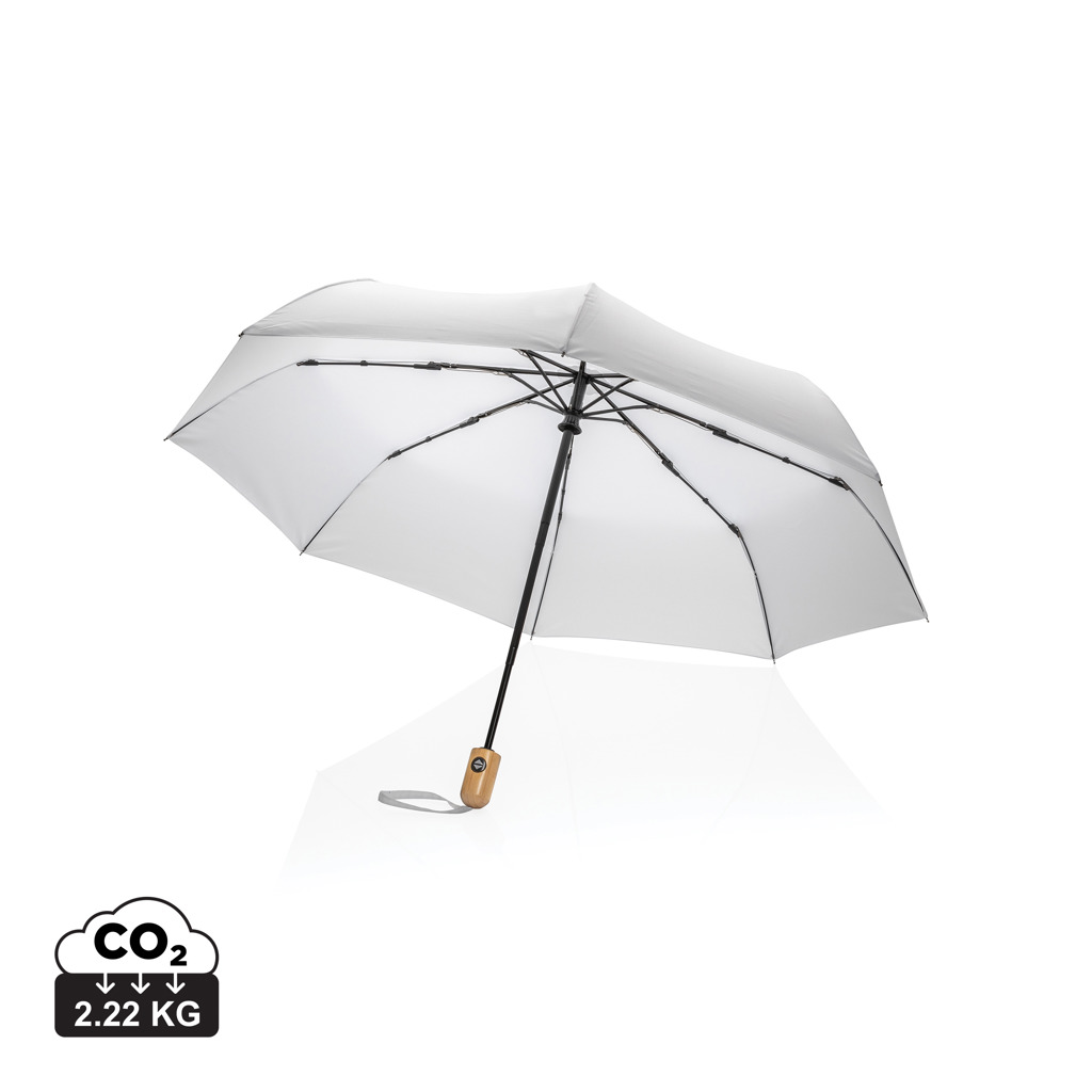 21" Impact AWARE™ RPET 190T Bambus-Schirm autom. open/close – Bild 3