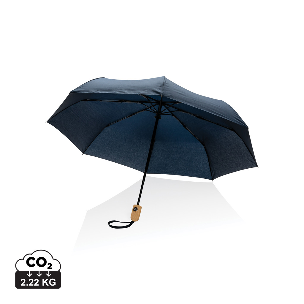 21" Impact AWARE™ RPET 190T Bambus-Schirm autom. open/close – Bild 5