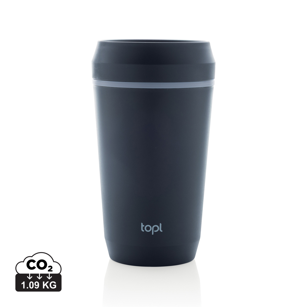 Topl-Becher aus rec. Kunststoff mit 360-Grad-Deckel 354ml – Bild 2