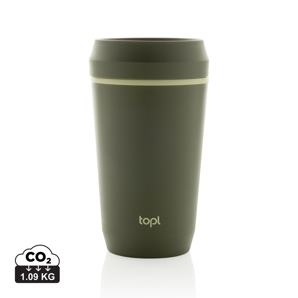 Topl-Becher aus rec. Kunststoff mit 360-Grad-Deckel 354ml – Bild 3